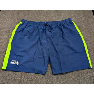 Team Apparel Men's NFL Seattle Seahawks Board Shorts Blue Swim Trunks Size 6XL